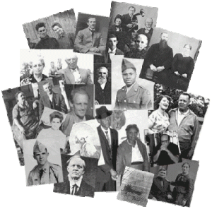 A collage of family photos.