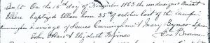 Ellen Cunningham Baptism, 1863